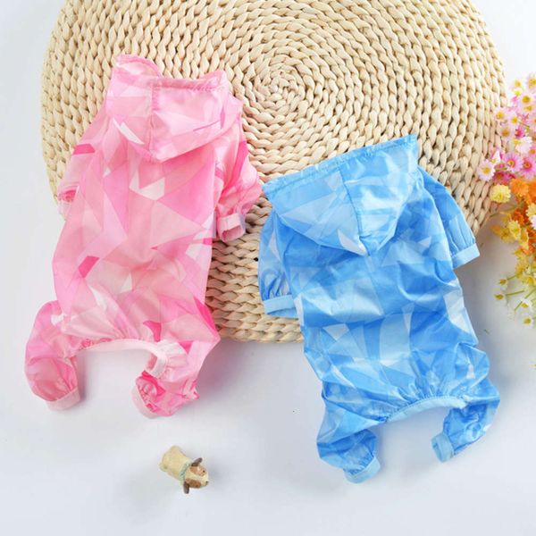 

summer light breathable dog four corner sunscreen clothing