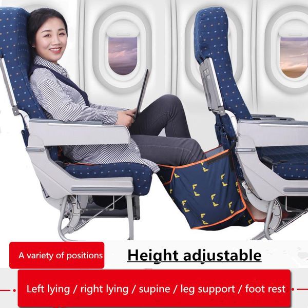 

outdoor games & activities height adjustable footrest hammock with inflatable pillow seat cover for planes trains buse
