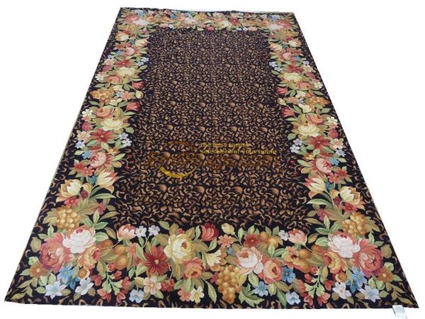 

carpets square roses handmade wool needlepoint woven table decor art carpet natural sheep
