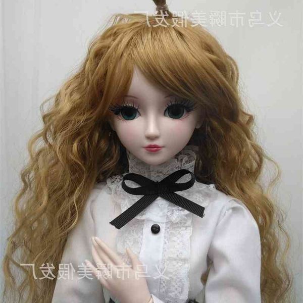 

minutes princess wig 3 60cm tweet small corn roll bjd wig, Black