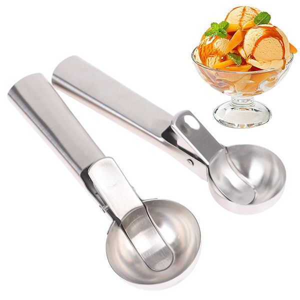 

spoons ice-cream scoop stainless steel ice ball maker yogurt cookie dough balls cream watermelon spoon kitchen acce.
