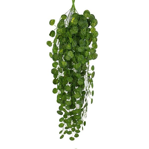

decorative flowers & wreaths 1pcs artificial fake hanging vine plant leaves garland home garden wall decoration green may