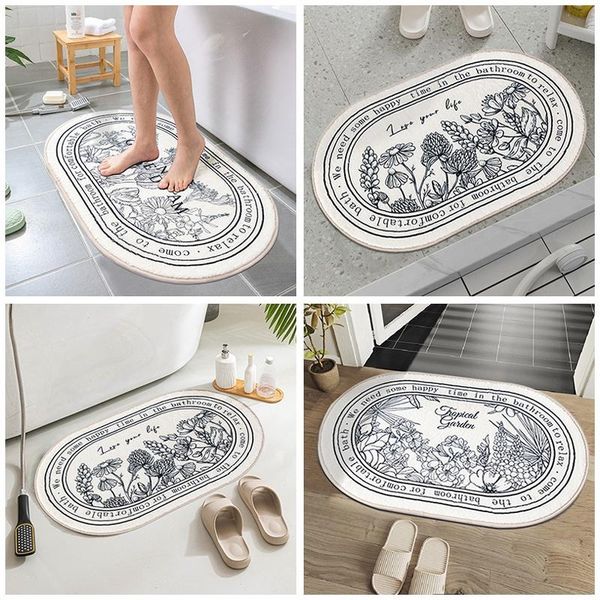 

carpets ins style bath mat non-slip floor mats oval absorbent carpet for living room european area rugs nordic decoration alfombra