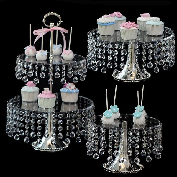 

other festive & party supplies wedding home decoration crystal transparent cake stand plate pastry afternoon tea snack rack acrylic dessert