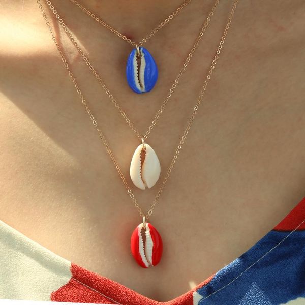 

pendant necklaces fashion gold shell necklace natural conch bohemian collier ms. beach jewelry hawaiian handmade, Silver