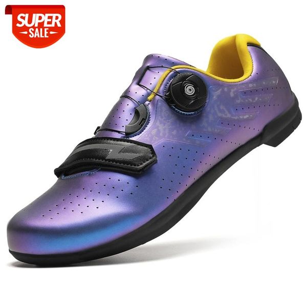 

triathlon racing shoe spring summer breathable new reflective chameleon road cycling boots couple outdoor mountain bike shoes #8v8z