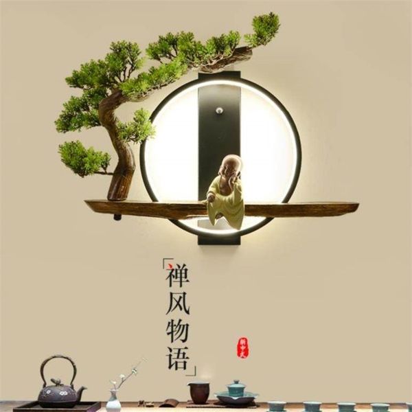 

new chinese style living room decorative wall bedroom bedside zen l corridor lamp