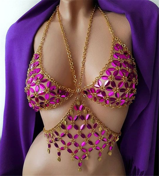 

bathing suit 2021 bikini string micro set new crystal bra chain summer beach print polyester sets swimwear women push up rmdc, Blue