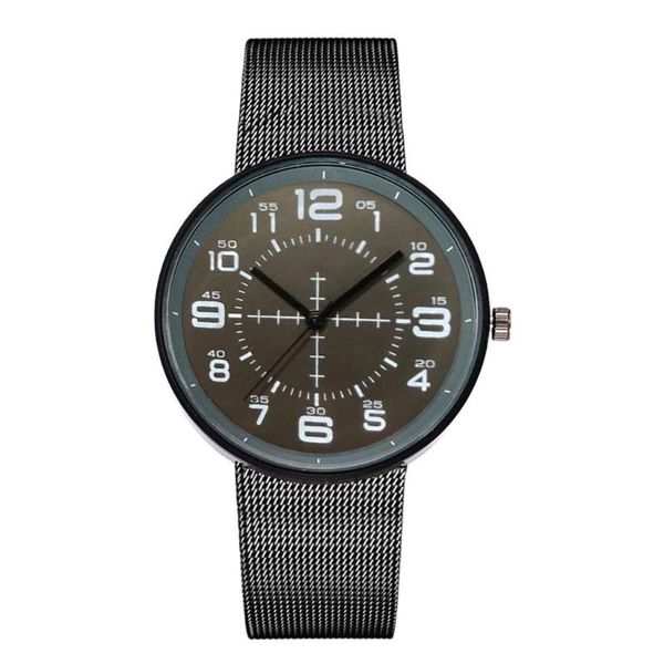 

wristwatches fashion watch ladies mesh strap creative wood grain digital neutral quartz, Slivery;brown