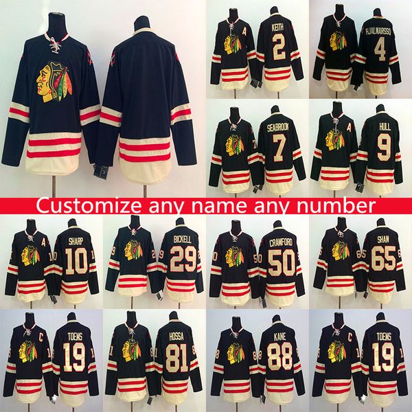 

new chicago blackhawks hockey jerseys 2015 classic rbk jerseys mens custom any name any number hockey jerseys, Black;red
