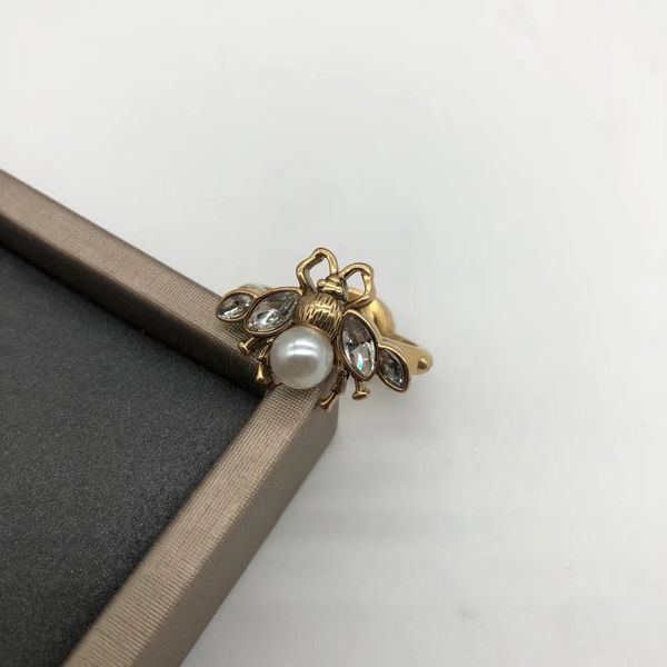 

s925 silver gold bee ring, european and american retro style, jewelry, birthday gift