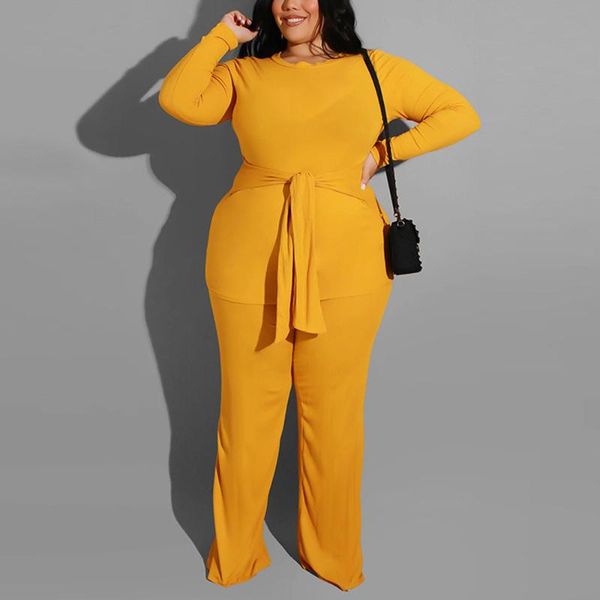 

women's two piece pants 2 pieces sets womens outfits plus size 4xl 5xl solid autumn sprint & long trousers large matching wholesale, White