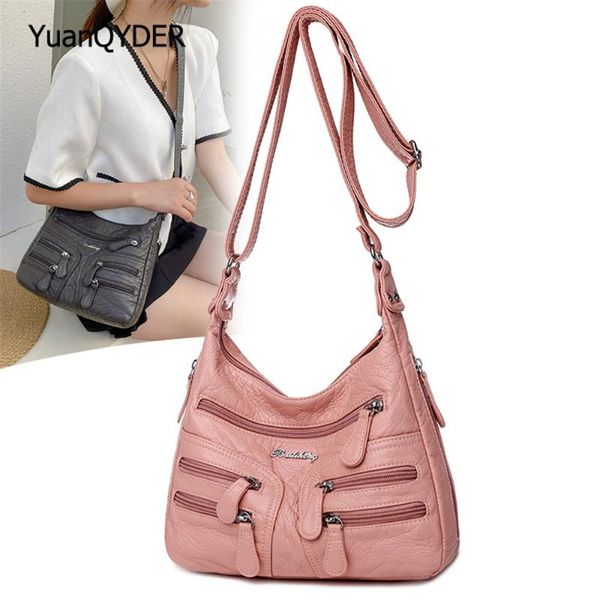 

evening bags 2021 multi-pocket design ladies shoulder bag luxury designer high-quality pu leather women messenger bolsos de mujer