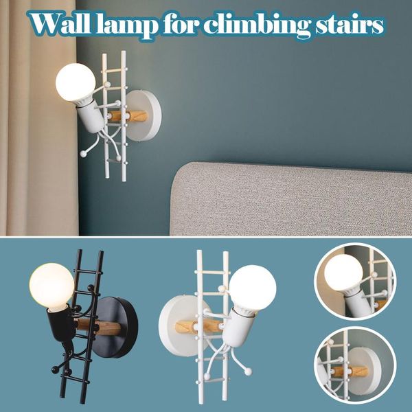 

2pc personality art villain climbing stairs light bedroom wall light wall