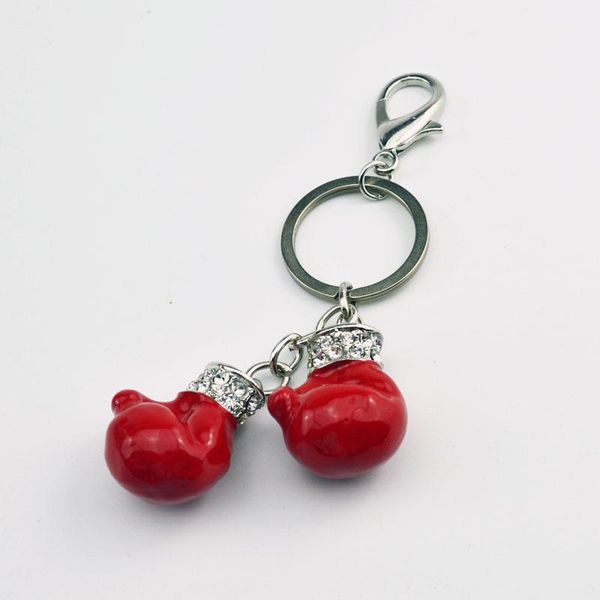 

keychains by dhl 50pcs/lot 2021 enamelled boxing glove mini keyrings for gifts, Silver