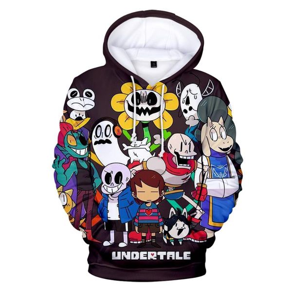 

men's hoodies & sweatshirts personality 3 to 14 years old undertale game men/boys warm autumn winter kids hoodie, Black