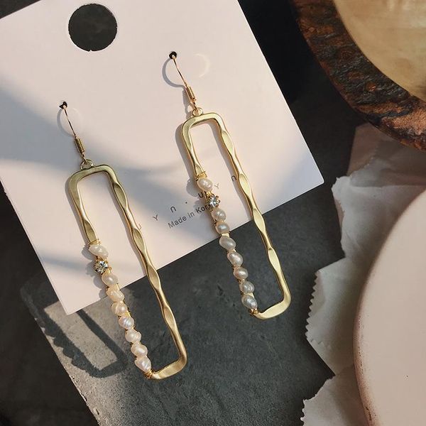 

clip-on & screw back geometric rectangular clip on earrings for women non pierced jewelry,personalized natural freshwater pearl earings, Silver