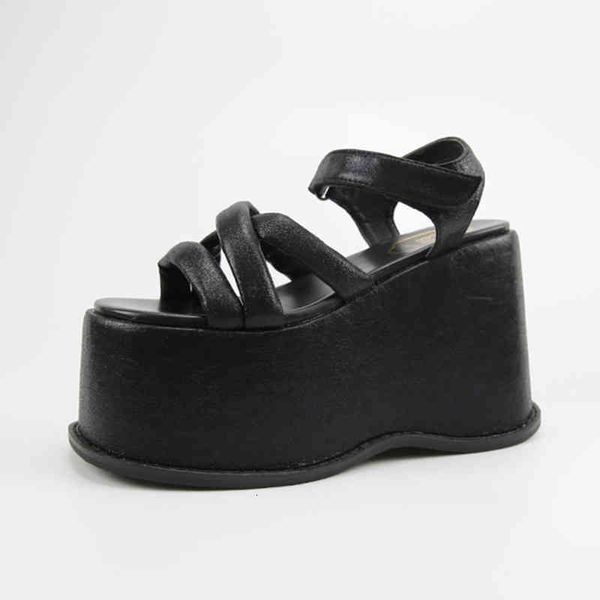 

dress shoes new fashion platform sandals women solid color increase comfortable punk brand wmqg, Black