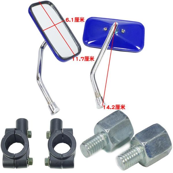 

motorcycle mirrors e0133 side rear view rearview for tricycle emma yadi clockwise 22mm handle bar convex mirror