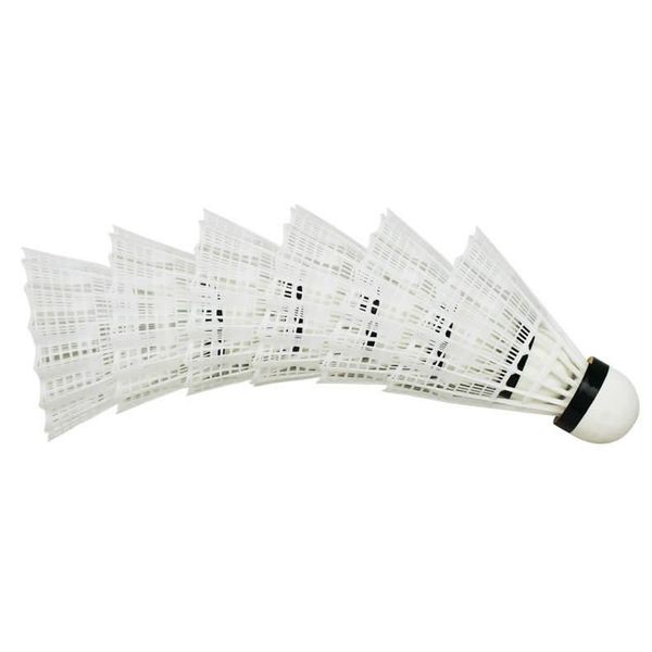 

sews 6pcs fine sporting soft plastic badminton shuttlecock white