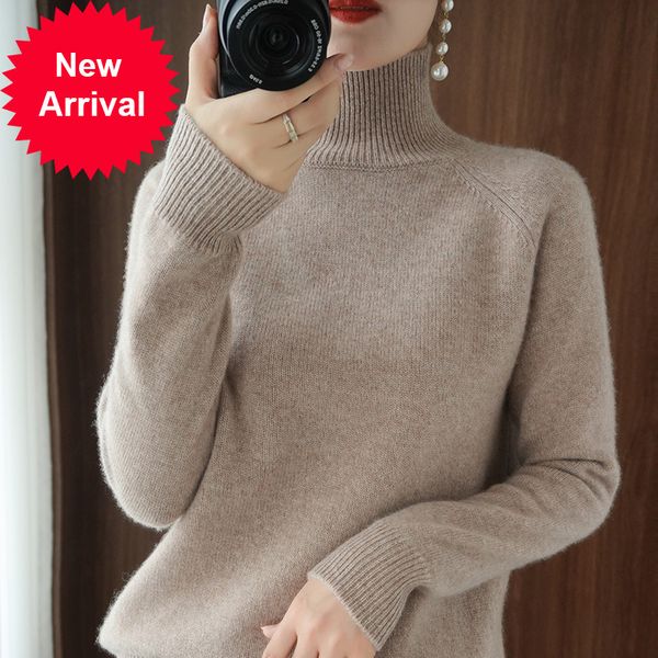 

turtleneck cashmere sweater women winter jumpers knit female long sleeve thick loose pullover, White;black