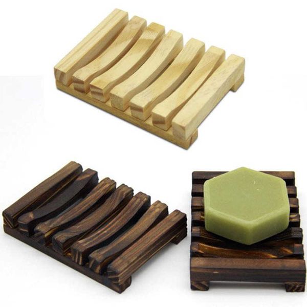 

natural wooden soap dish anti-slip bathing soap tray holder storage soap rack plate box container bath shower plate bathroom bh2