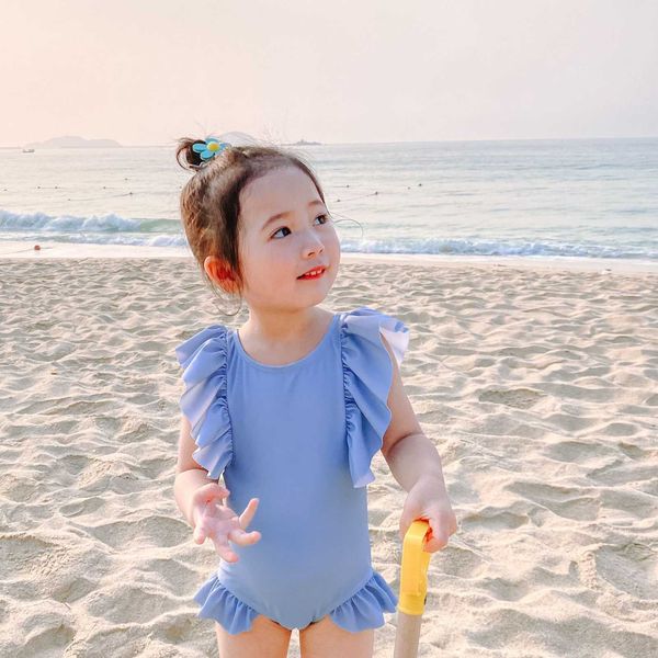 

big backless cartoon bow children's bikini 2020 girls' swimsuit, White;black