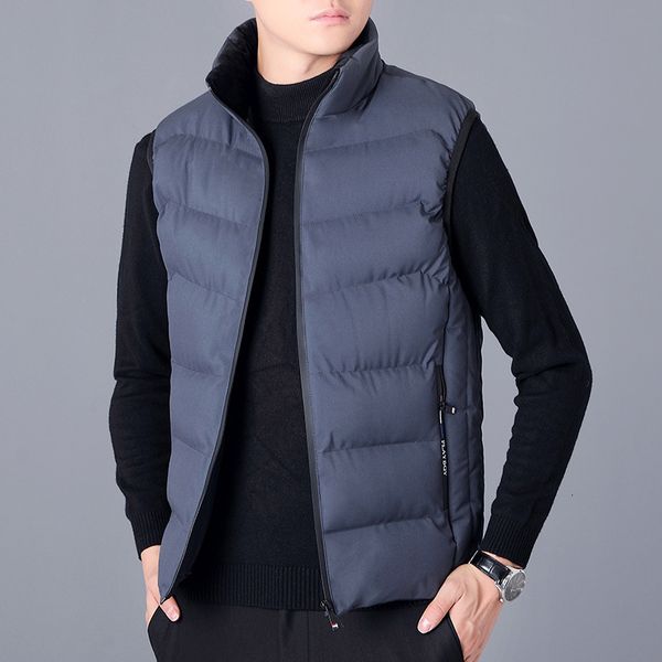 

autumn and winter korean down cotton men's coat plus fat oversize vest shoulder, Black;white