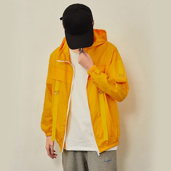 

windbreaker men casual spring autumn lightweight jacket 2021 new arrival hooded casual jackets male coat thin men coat outwear, Gray
