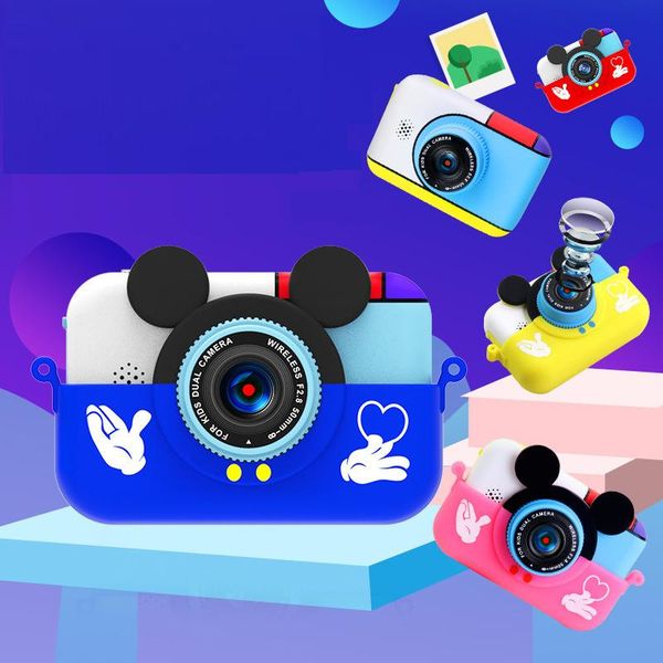 

digital cameras 1080p hd mini children camera mic 2.4 inch ips screen video selfie slr toy birthday gift