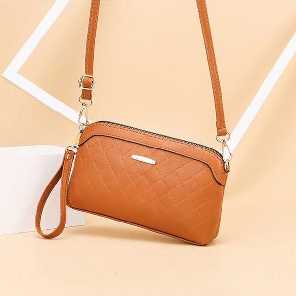 

evening bags luxury woven crossbody bag for women pu leather shoulder casual cellphone messenger elegant lady handbag clutch pouch