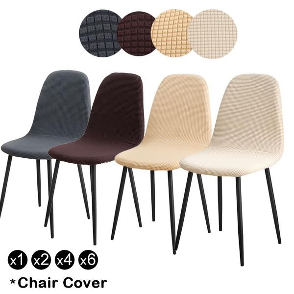 

2021 seat cover for eames chair diamond plaid mid-century armless shell chair cover banquet home textiles slipcover seat