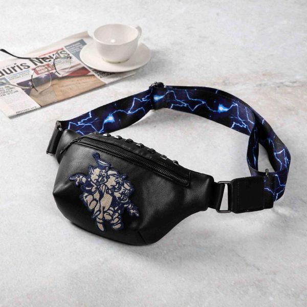 

waist bags 2021 small pocket single shoulder backpack korean men's pack chao leather bag chest