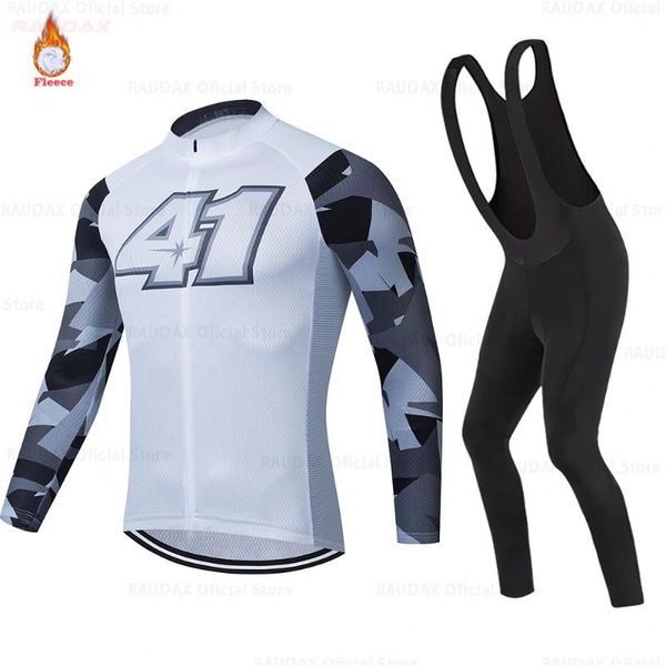 

racing sets 2021 winter thermal fleece men pro cycling jersey set long sleeve bicycle clothes outdoor riding bike mtb clothing bib pants, Black;blue