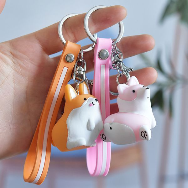 

new cartoon cute cocky doll key chain fox car bag pendant presents for girlsa1, Silver