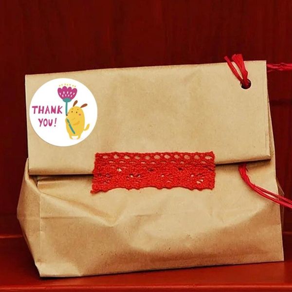 

gift wrap 500pcs sunflower thank you stickers seal labels handmade sticker for candy