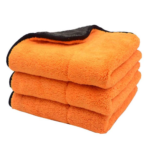

3pcs 45cmx38cm 800gsm super thick plush microfiber cleaning cloths care microfibre wax polishing detailing towels soft