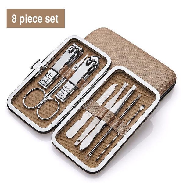 

nail art kits silver cuticle remover stainless steel finger dead skin cut manicure stirring rods pusher tool 8 pcs/set