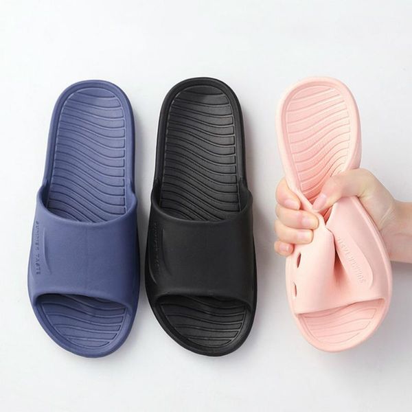 

slippers men summer home simple black navy shoes non-slip bathroom slides flip flops couples indoor male platform