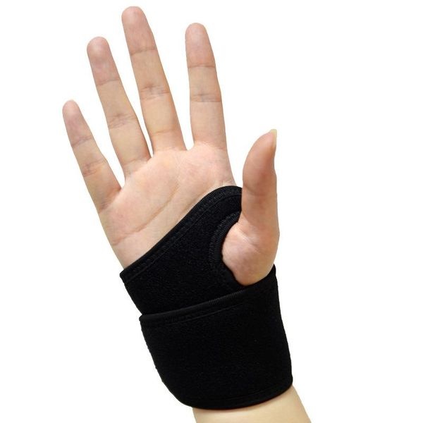 

sports wristband bracer breathable compression sleeve thumb winding wristband sheath protecting adjustable basketball 07jw258, Black;red
