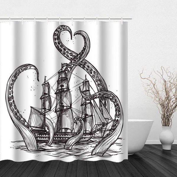 

shower curtains pattern hook curtain modern polyester waterproof digital printing