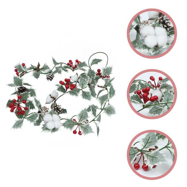 

decorative flowers & wreaths 1pc emulation berry branch cane elegant christmas rattan ornament party supply