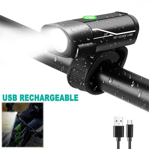 

bike lights waterproof cycling bicycle light usb rechargeable led front lamp safety battery