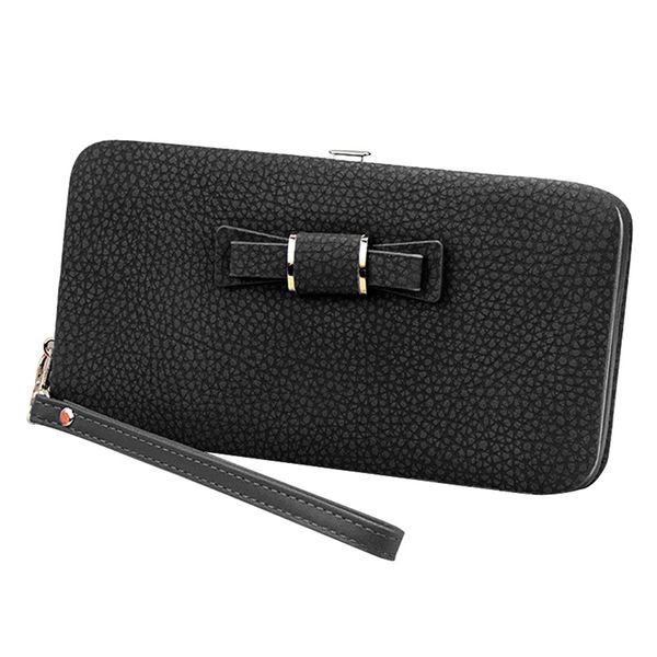 

women pu leather clutch purse wallets fashion cash phone cards holder case purses fashion wallet women with a wrist strap, Red;black