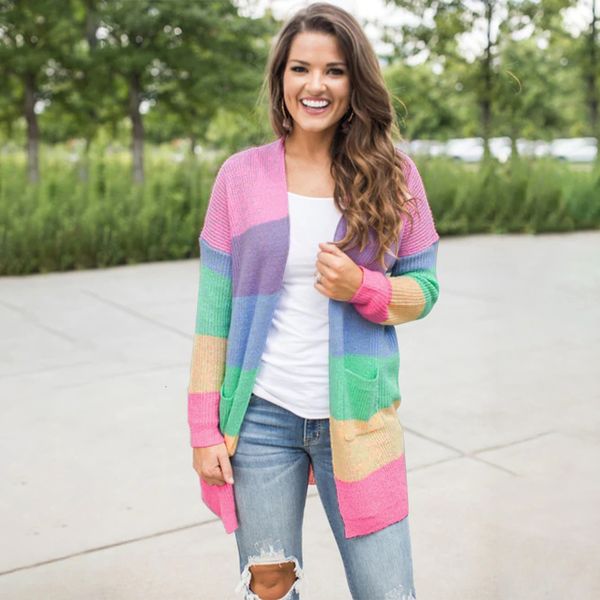 

2021 new fashion women autumn sweater ladies hiver kintwear femme korean cardigans female causal cloths multi color clothig ros4, White;black
