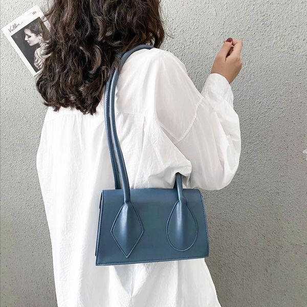 

shoulder bags axillary baguette women's bag 2021 fashion retro summer underarm small square for women
