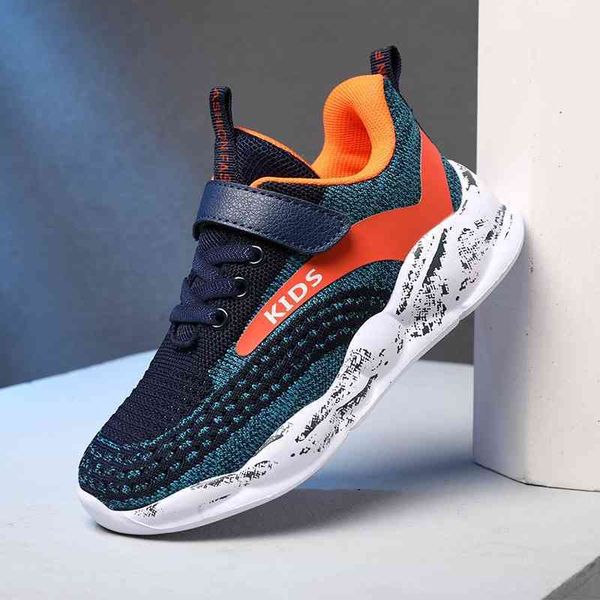 

2021 spring new sports men's and women's breathable casual running knitted cloth children's shoes, Black
