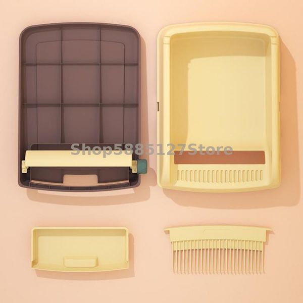 

semi closed cat litter basin deodorization large cat toilet anti splash excrement basin kitten products