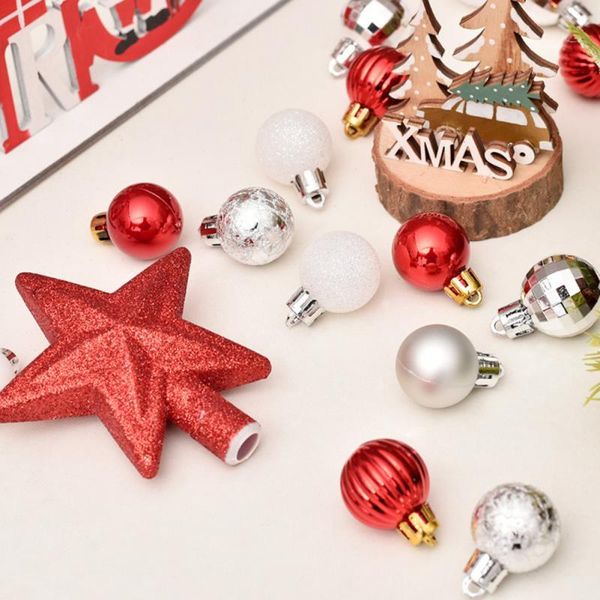 

party decoration 2022 30pcs/set christmas balls tree ornaments 3-11cm xmas home decorations hanging pendants year gift
