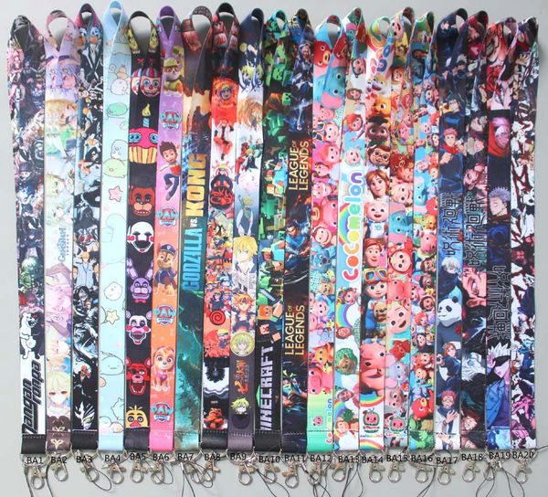 

mix cartoon cell phone straps & charms style neck lanyard for keys id card